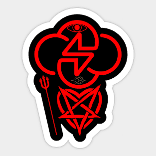 Lheroin Satan Heart Sticker